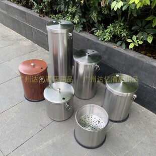 倒茶叶渣水桶办公室排水桶大号不锈钢泡茶桶家用T公司茶渣叶垃圾