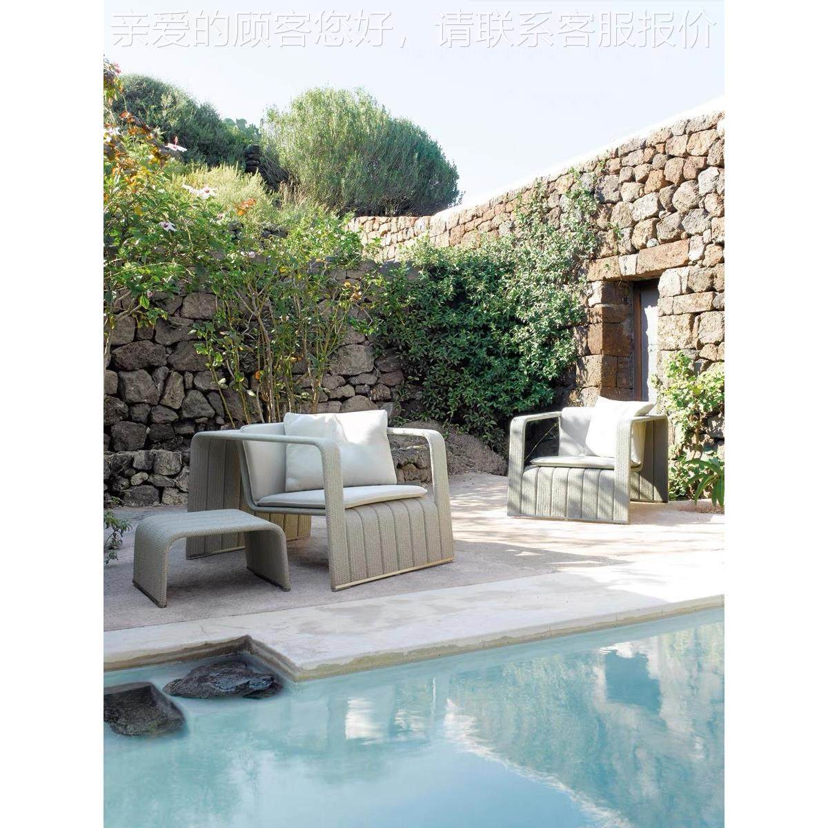 北欧户藤编沙庭院别墅露懒人躺椅休闲外茶几花天园阳台8发露天家,住宅家具,户外沙发,淘宝优惠券,粉丝福利购,淘宝优惠卷