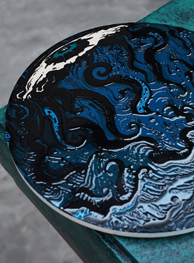 烬谕 | 克苏鲁神话文创 16cm高级轻奢陶瓷杯垫 ins风隔热垫锅垫