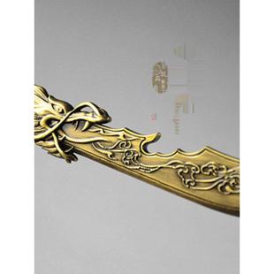 现场1/6迷你冷兵器掉落关羽青龙燕月刀关公刀12英寸士兵武器模型