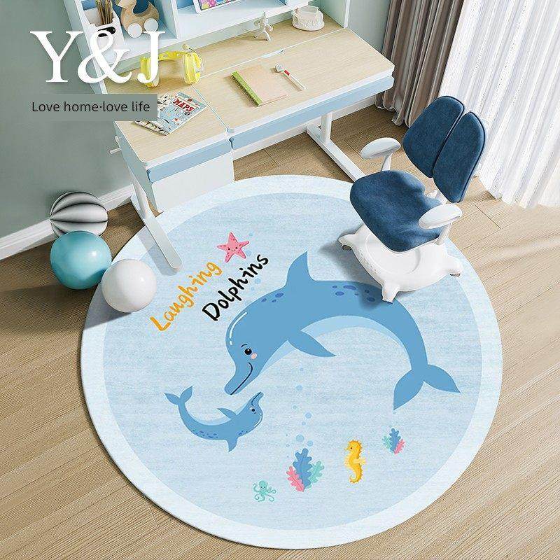 卡通圆形地毯客厅家用儿童学习桌电脑转椅子隔音梳妆吊篮地垫耐脏,3C数码配件,USB多功能数码宝,淘宝优惠券,粉丝福利购,淘宝优惠卷