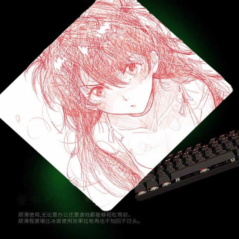 新款二次元动漫电竞专用鼠标垫加厚顺滑学生宿舍书桌键盘鼠标垫
