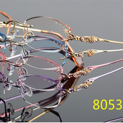 双孔单孔无框眼镜架鼻托架v腿配件维修男女通用近视脚无边框眼镜