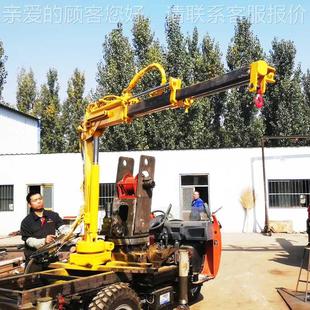 輕型吊卡改裝 高車欄車加裝 VLS起折臂 重1.2噸小型三輪吊機 折臂吊