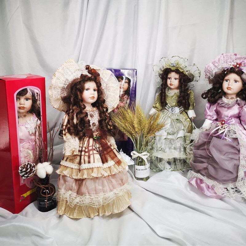 41厘米复古欧式人物创意家里酒柜卧室客厅办公室摆件礼品古董娃娃