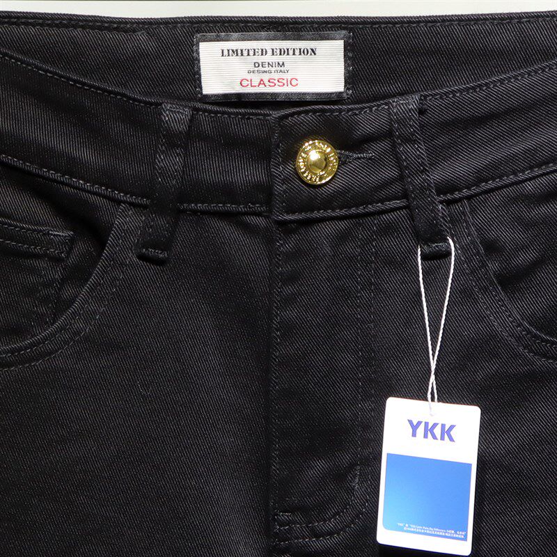 布冷布热 纯黑色牛仔短裤男夏季百搭休闲简约中裤时尚微弹五分裤