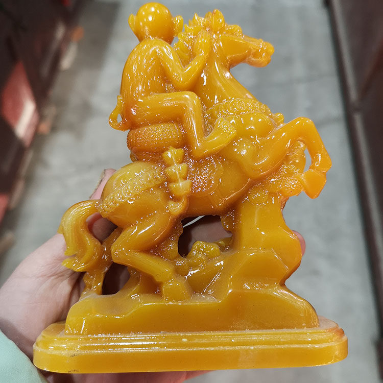 包邮仿田黄石寿山石 马上封侯 芙蓉家居摆件影视道具