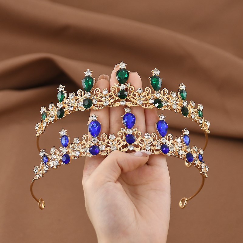 女孩礼服演出花童发饰走秀生日皇冠头饰儿童公主女童王冠水晶发箍