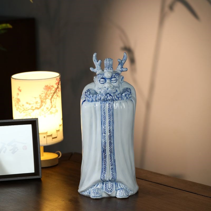 国潮陶瓷龙摆件招财镇宅龙王生肖龙客厅玄关装饰品创意工艺品礼物