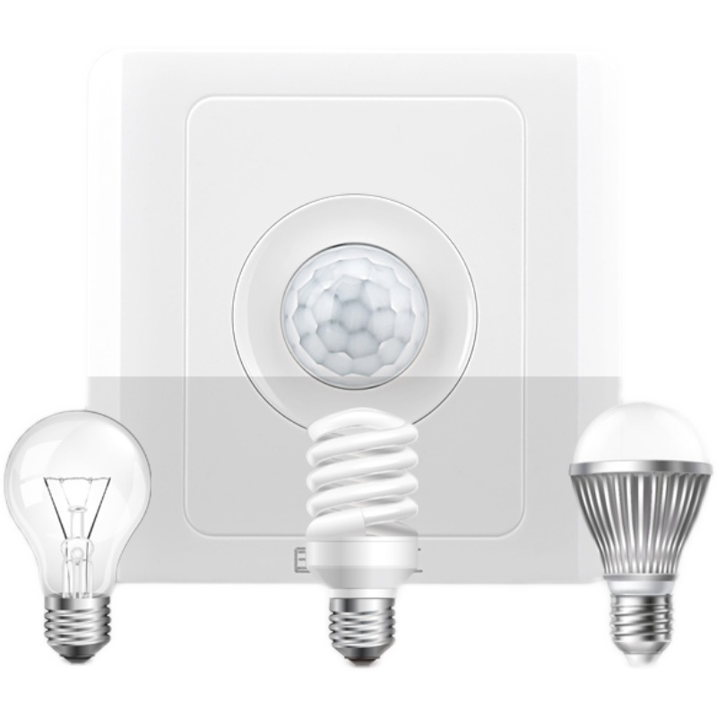 红外线人体感应开关面板延时楼道光感智能光控led灯家用自动开关