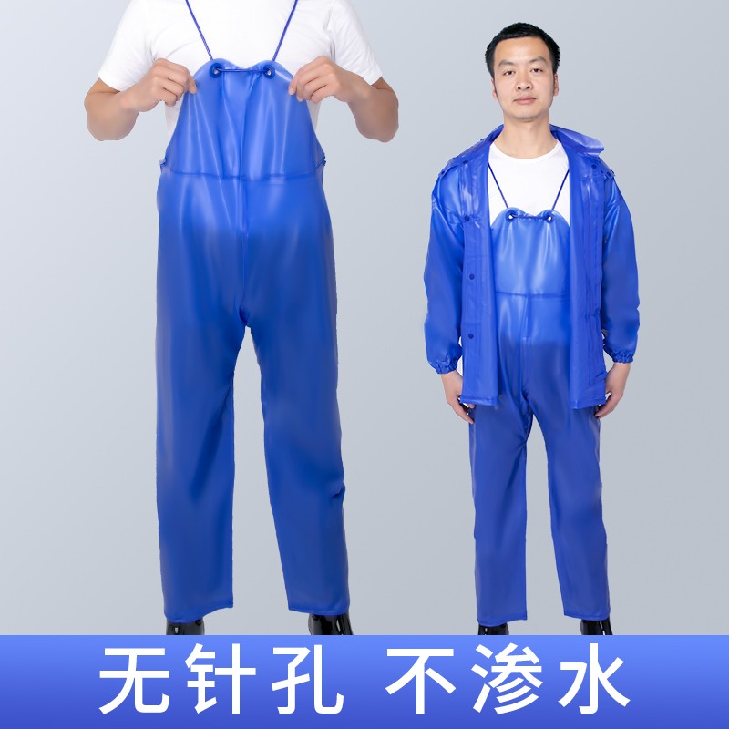 大渔厂渔友牌渔民背带雨衣牛筋加厚分体雨衣雨裤套装男防水雨裤