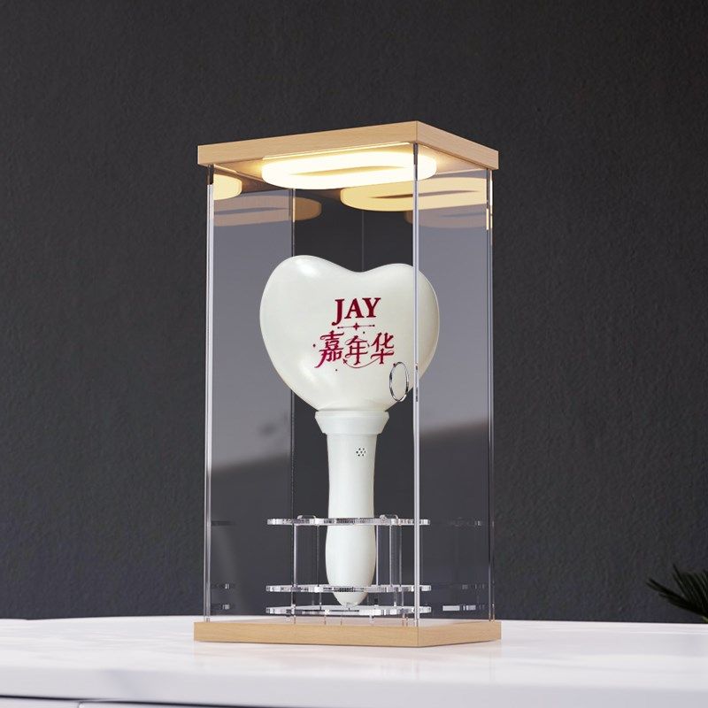 周杰伦演唱会荧光棒收纳盒透明亚克力应援棒展示灯光收藏防尘罩子图片