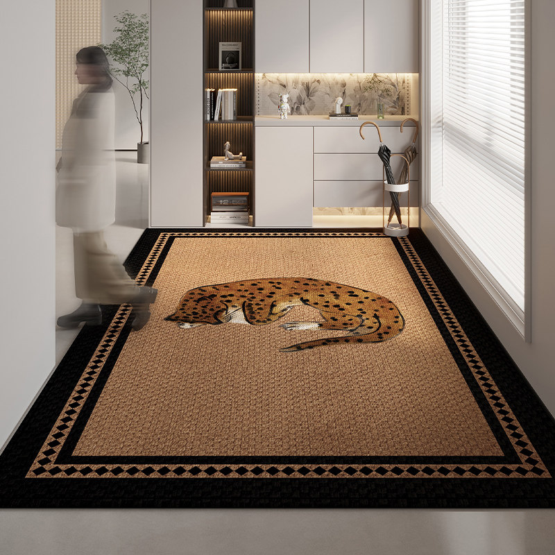 地垫入户门垫中古风可裁剪玄关大门口进门脚垫高级感免洗耐脏地毯