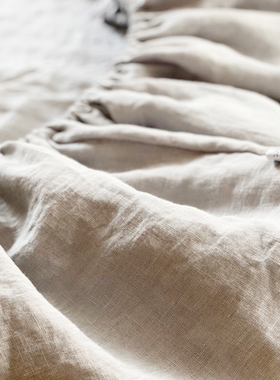 只做麻产品 纯亚麻床笠单件床罩1.8/2米床单定制床垫套罩全包床套