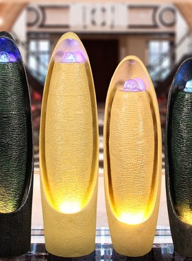 简约欧式客厅玄关落地造景装饰风水球流水加湿器摆件乔迁开业礼品