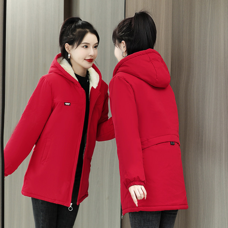 2022加绒加厚中长款款羽绒棉衣棉服女韩版宽松冬季外套学生棉袄潮