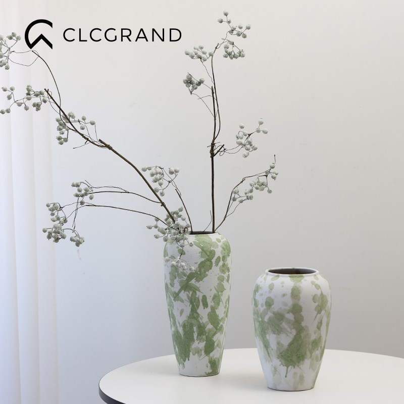陶瓷花瓶摆件高级感客厅桌面插花花器轻奢高档P餐桌电视柜装饰摆