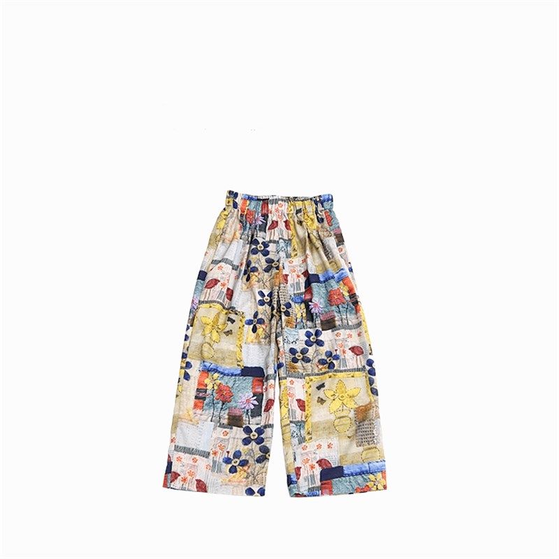 女童裤子夏季2025新款儿童宽松百搭碎花长裤阔腿裤男女亲子休闲裤,童装/婴儿装/亲子装,裤子,淘宝优惠券,粉丝福利购,淘宝优惠卷