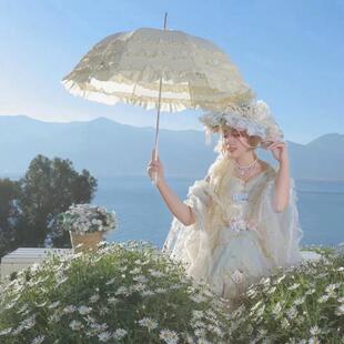 日系哥特风lo伞洛丽塔lolita伞花嫁原创少女心公主伞蕾丝鸟笼洋伞