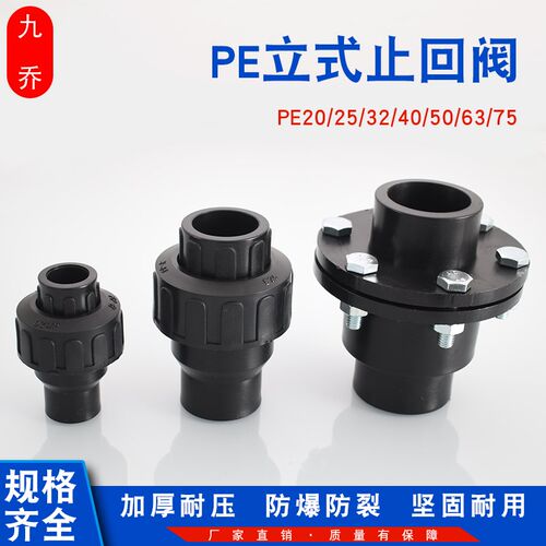 PE20 25 32热熔立式止回阀40 50 63 75防倒流塑料焊接单向阀止逆