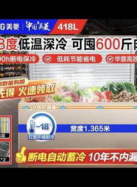 （MELING）机控卧式一室冰柜单温冷冻冷藏转换大冷柜商用雪柜