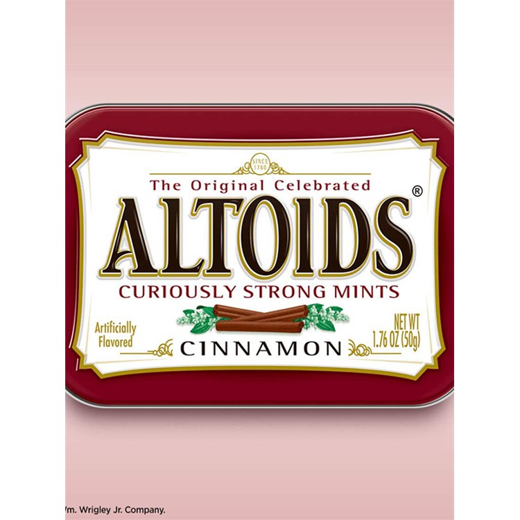 Altoids-英国百年品牌肉桂留兰香口气清新强劲清凉薄荷糖 75粒