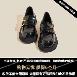 小皮鞋女款英伦风2025新款秋冬加绒jk配裙子乐福鞋百搭厚底女鞋子