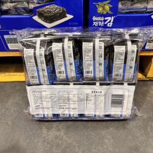 豆豆山姆代购休闲海味酥脆零食韩国进口清净园轻盐橄榄油传统海苔