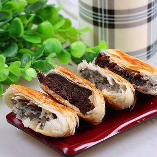 湖北特产矮子馅饼红糖饼绿豆饼肉松饼老婆饼零食酥饼礼盒装包邮