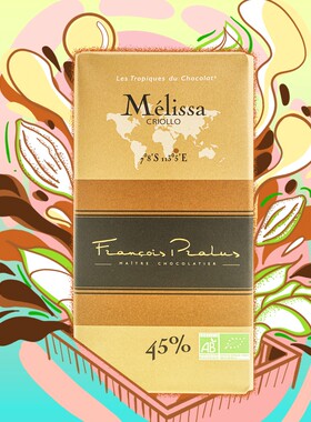 法国普阿鲁斯Pralus Melissa 45%牛奶巧克力梅丽莎ICA 金奖 100g