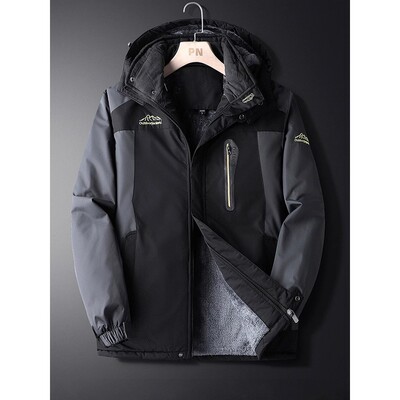 冲锋衣棉服男款冬季中老年棉衣男防寒服棉袄爸爸冬装外套加绒加厚