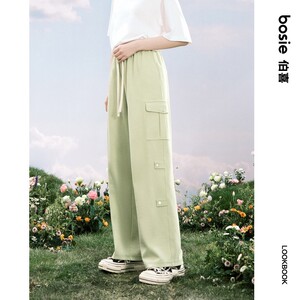 bosie2024春秋季新款休闲卫裤男情侣百搭工装潮流时尚运动直筒裤