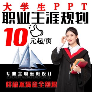 职业规划PPT代制作大学生职业生涯规划就业创业指导职业发展简历