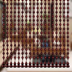 桃木珠帘成品门帘家用水晶隔断帘客厅玄关帘卧室卫生间厕所免打孔