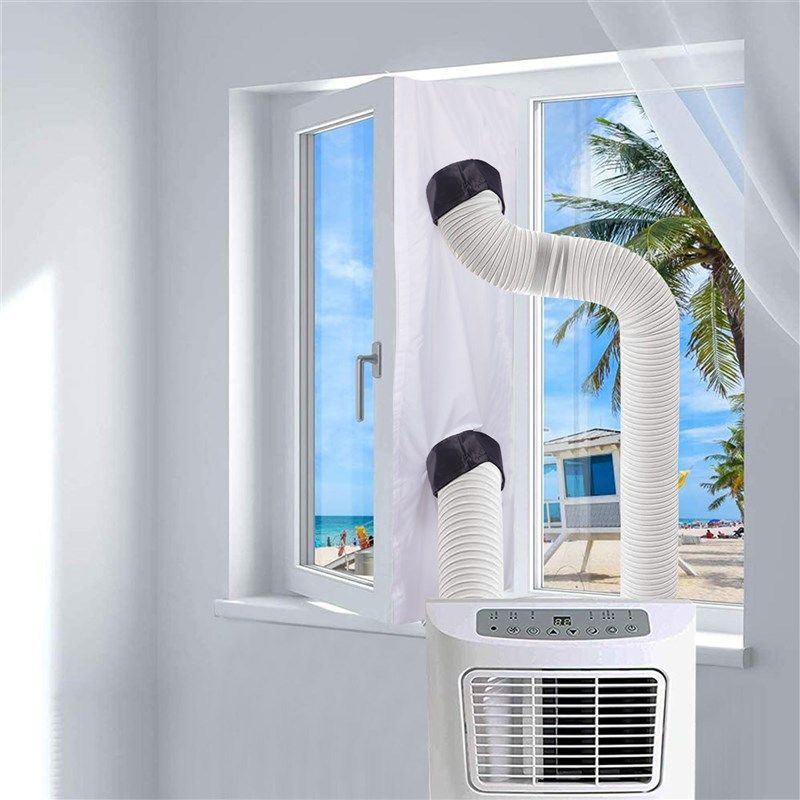 移动空调密封布 外推内拉平开斜窗软布挡板 防水面料挡风布