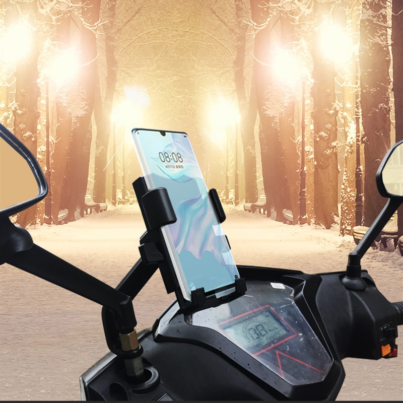 电动自行车踏板摩托车车载手机支架骑行导航手机架防震电瓶车通用