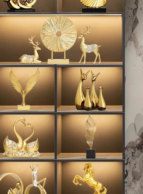 现代轻奢高档摆件家居客厅酒柜电视柜装饰品欧式创意玄关桌面摆件