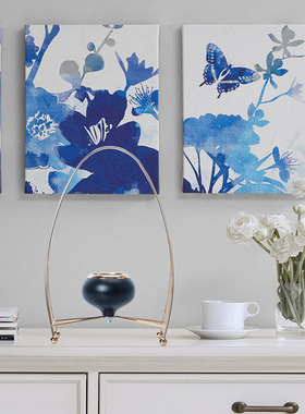 简约欧式蜡烛台摆件复古金属电镀蜡烛架金色浪漫餐桌香薰蜡烛台