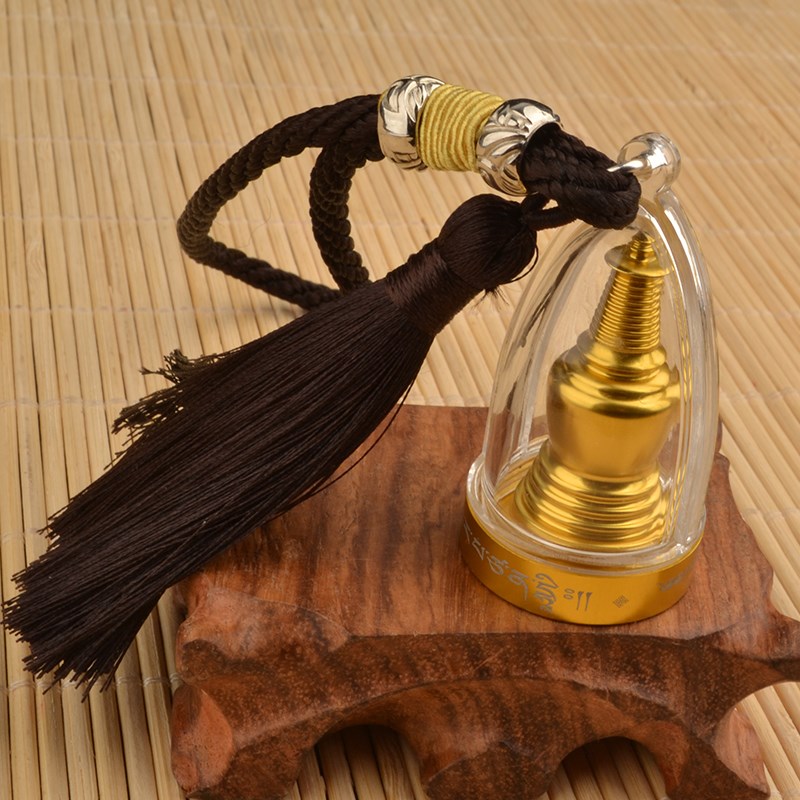 舍利塔亚克力楞严咒吊坠嘎乌盒舍利塔舍利子空心可打开的