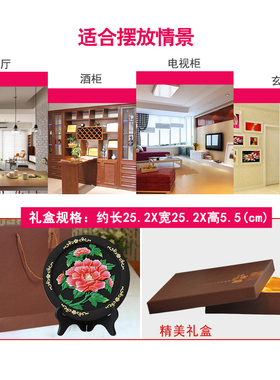 活性炭雕工艺品花开富贵红牡丹碳雕礼品电视柜摆件家居装饰品摆设
