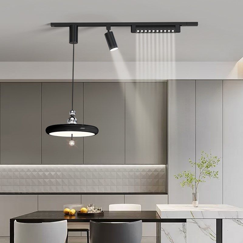 餐厅轨道吊灯意式极简高级感2025新款创意可移动轨道岛台长条吊灯,家装灯饰光源,餐厅吊灯,淘宝优惠券,粉丝福利购,淘宝优惠卷