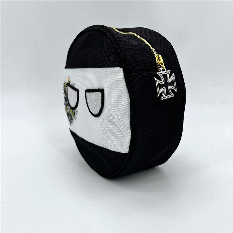 普鲁士球简易版大容量笔袋 牛津布超轻圆形文具袋 铁十字拉链,文具电教/文化用品/商务用品,笔袋,淘宝优惠券,粉丝福利购,淘宝优惠卷