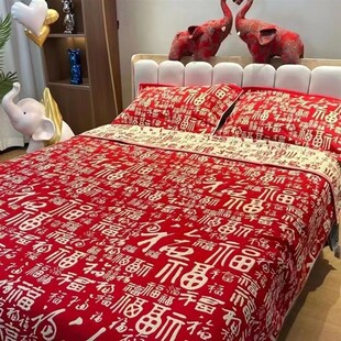 单人多层纱布毛巾被多层纱布床盖纱布盖毯午休车R载空调被盖毯-红