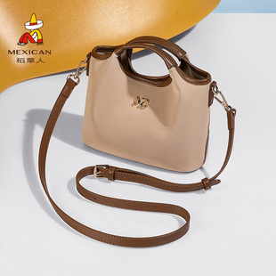 稻草人手提菜篮子包新款百搭斜挎包秋冬小众通勤杂物包单肩包女包