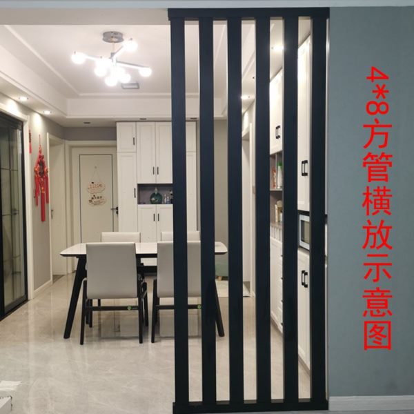 入户铝合金格栅屏风隔断玄关客厅餐厅镂空装饰墙房间分隔现代简约