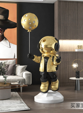 潮玩大型宇航员客厅落地摆件酒店商场太空人雕塑开业迎宾礼装饰品
