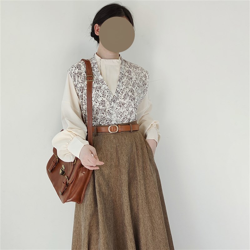 【观止织造后生】【野有蔓草】唐背子汉服元素日常秋圆领衫破裙