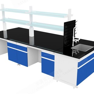 实验室专用钢木实验台工作台操作台中央台化验室定制专用桌子水槽
