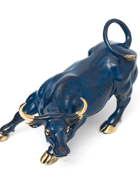 铜制华尔街牛摆件股市旺大号牛饰品家居装饰工艺品礼品办公室酒柜