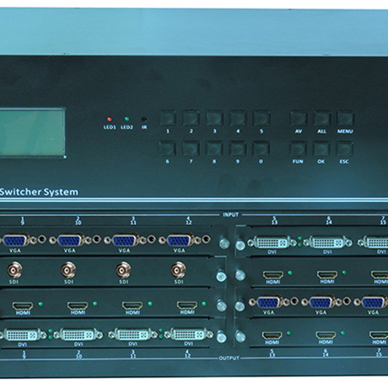 高清混合插卡矩阵16进16出 4/8/9/12/24/32路口入混插切换器16*16